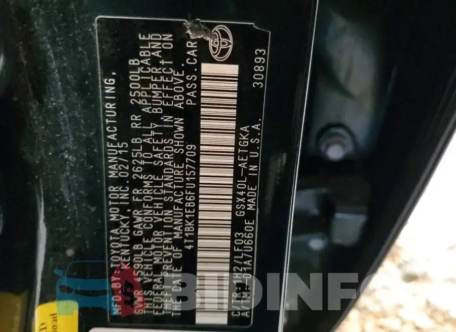 4T1BK1EB6FU157709 Photo# 13