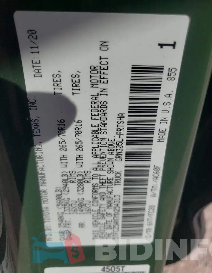 5TFCZ5AN7MX254313 Photo# 12