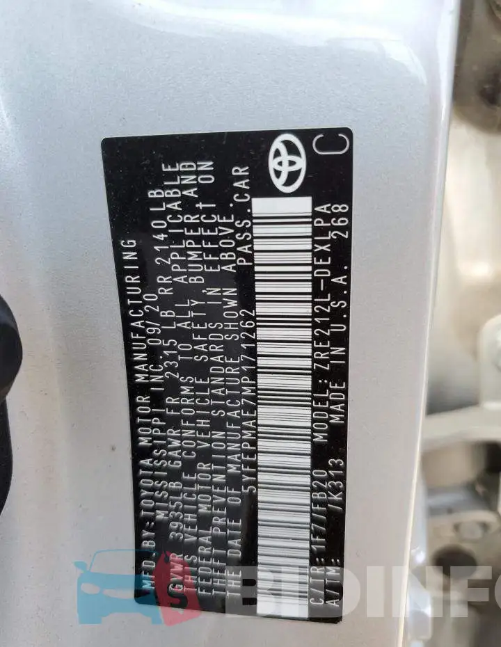 5YFEPMAE7MP171262 Photo# 12