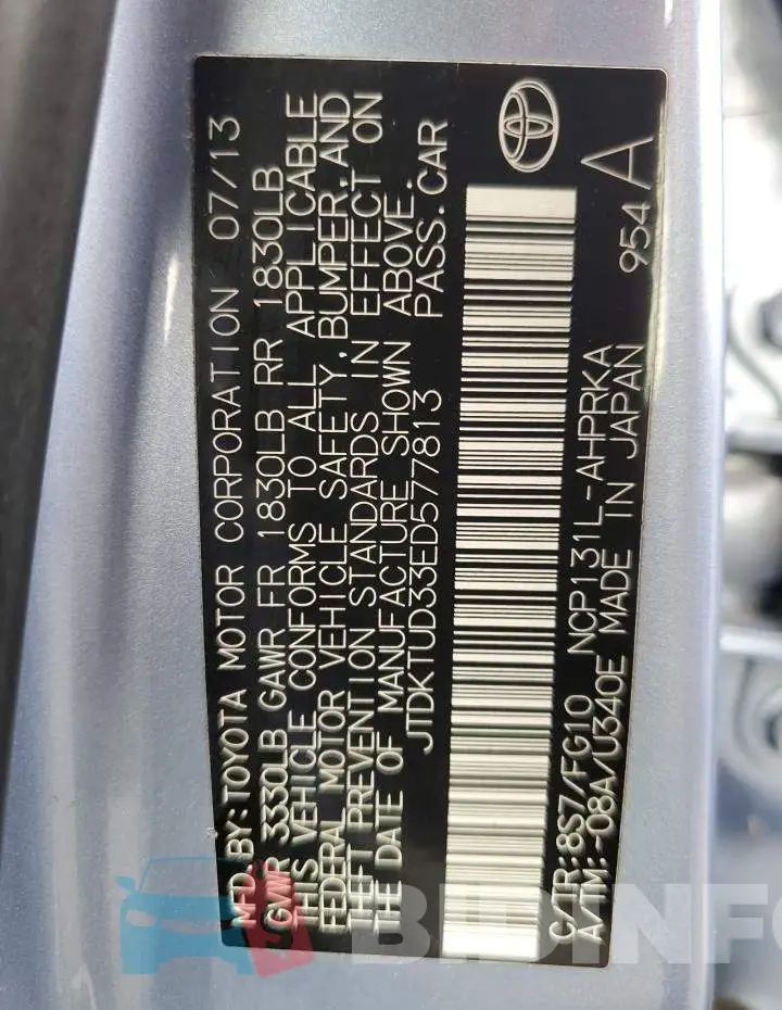 JTDKTUD33ED577813 Photo# 13