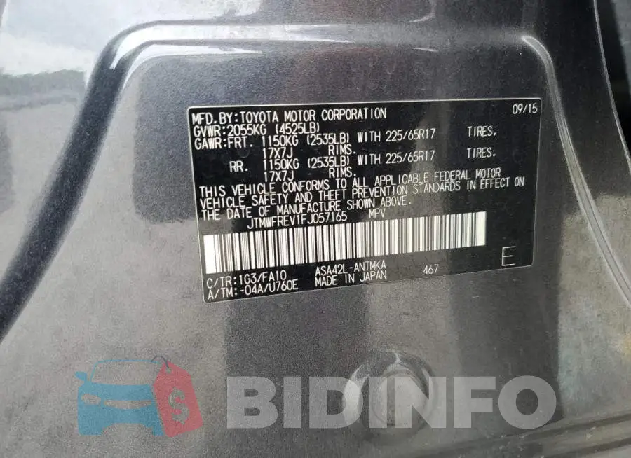 JTMWFREV1FJ057165 Photo# 12