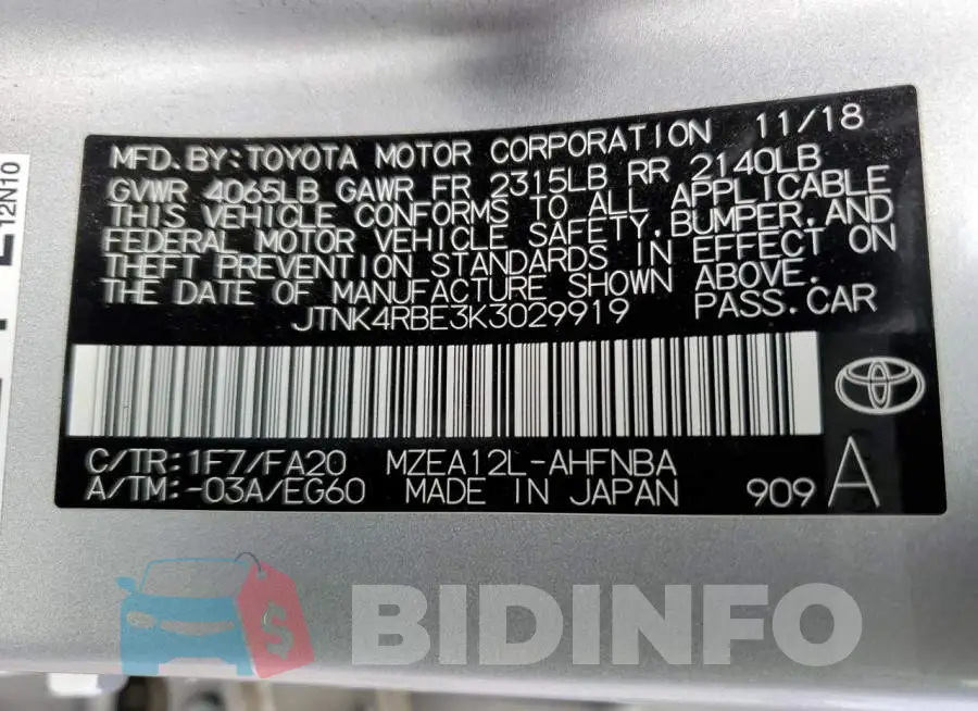 JTNK4RBE3K3029919 Photo# 12