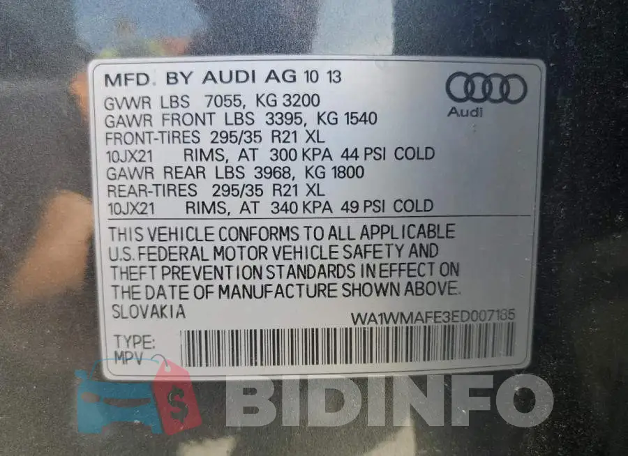 WA1WMAFE3ED007185 Photo# 13