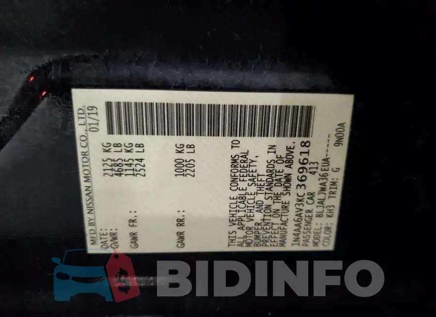 1N4AA6AV3KC369618 Photo# 12