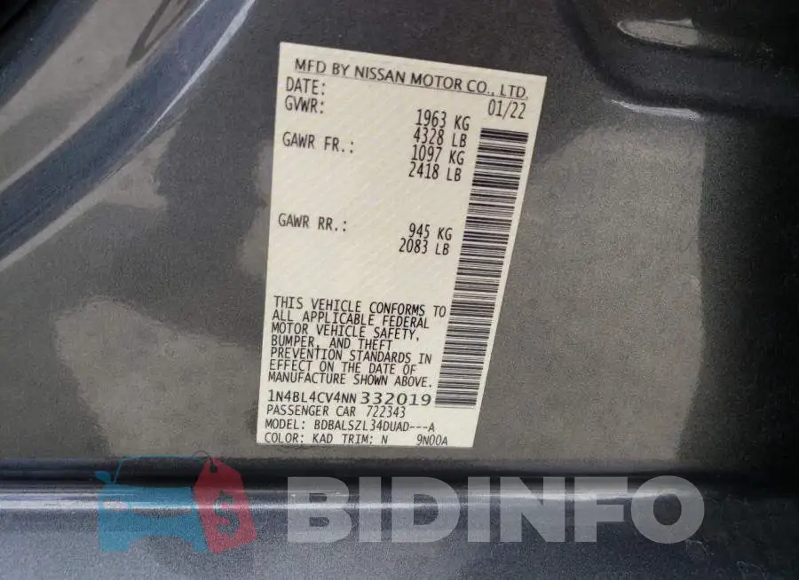 1N4BL4CV4NN332019 Photo# 13