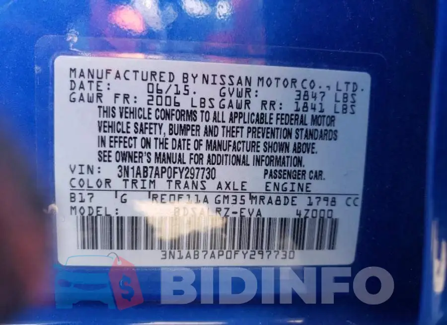 3N1AB7AP0FY297730 Photo# 12