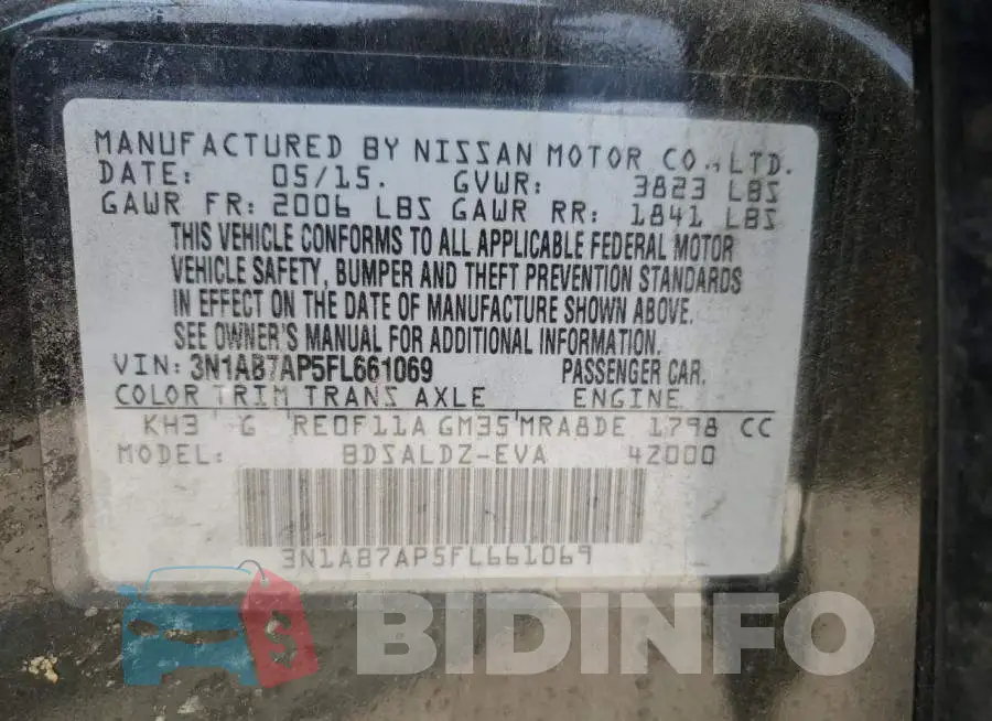 3N1AB7AP5FL661069 Photo# 12