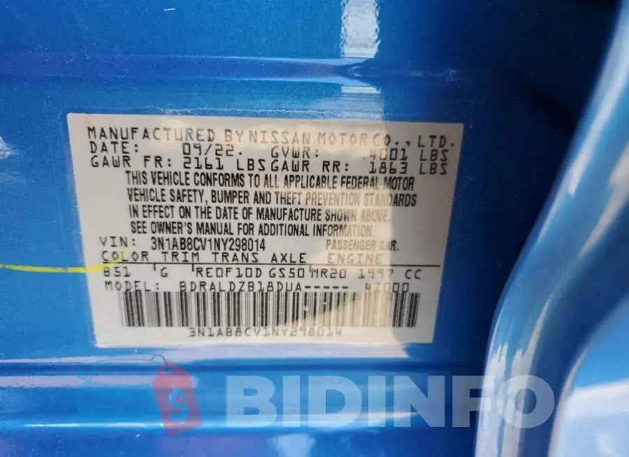 3N1AB8CV1NY298014 Photo# 12
