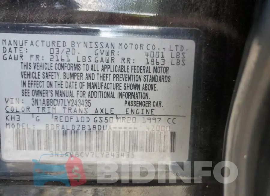 3N1AB8CV7LY243435 Photo# 12