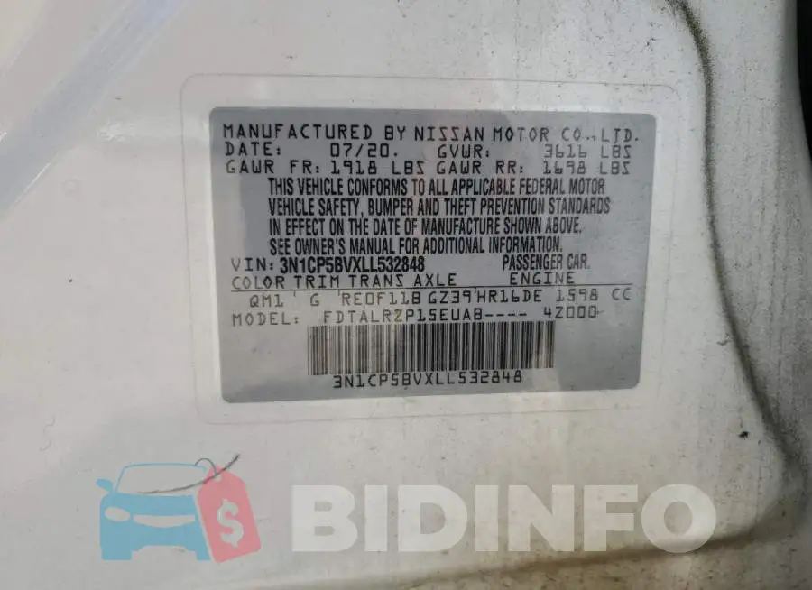 3N1CP5BVXLL532848 Photo# 12