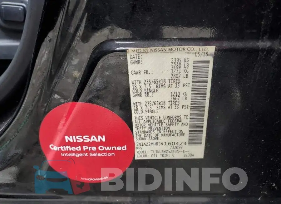5N1AZ2MH8JN160424 Photo# 12