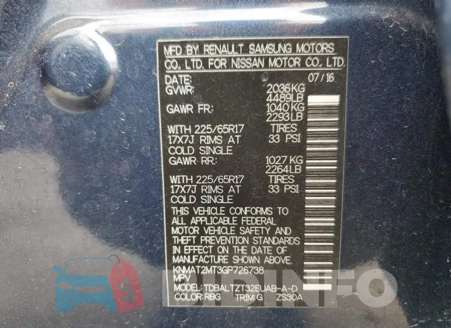 KNMAT2MT3GP726738 Photo# 14