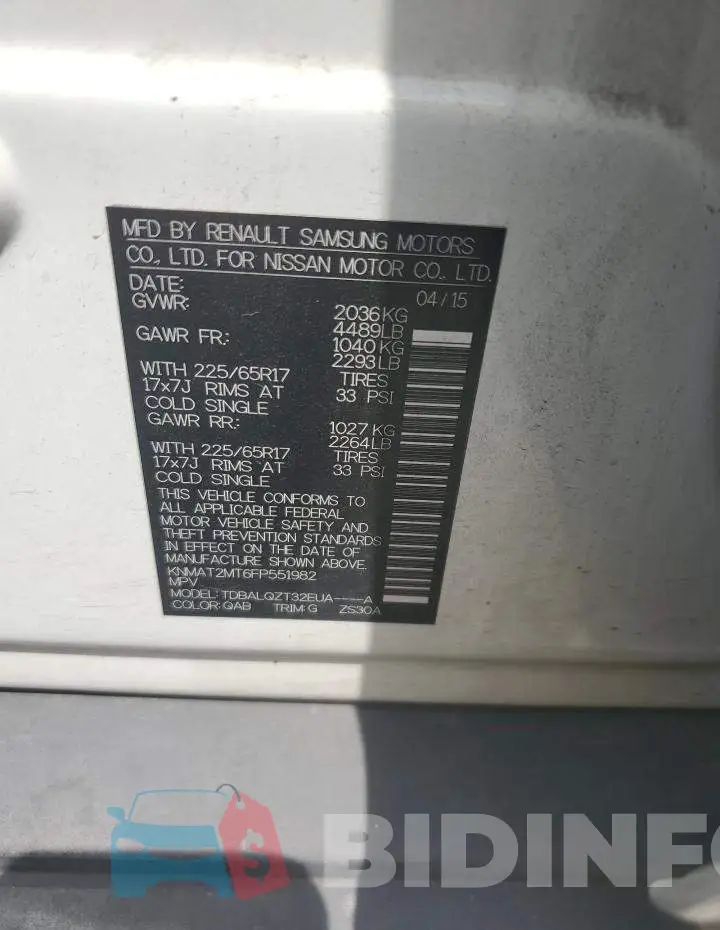 KNMAT2MT6FP551982 Photo# 12