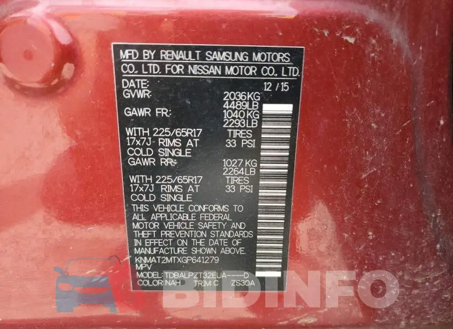 KNMAT2MTXGP641279 Photo# 13