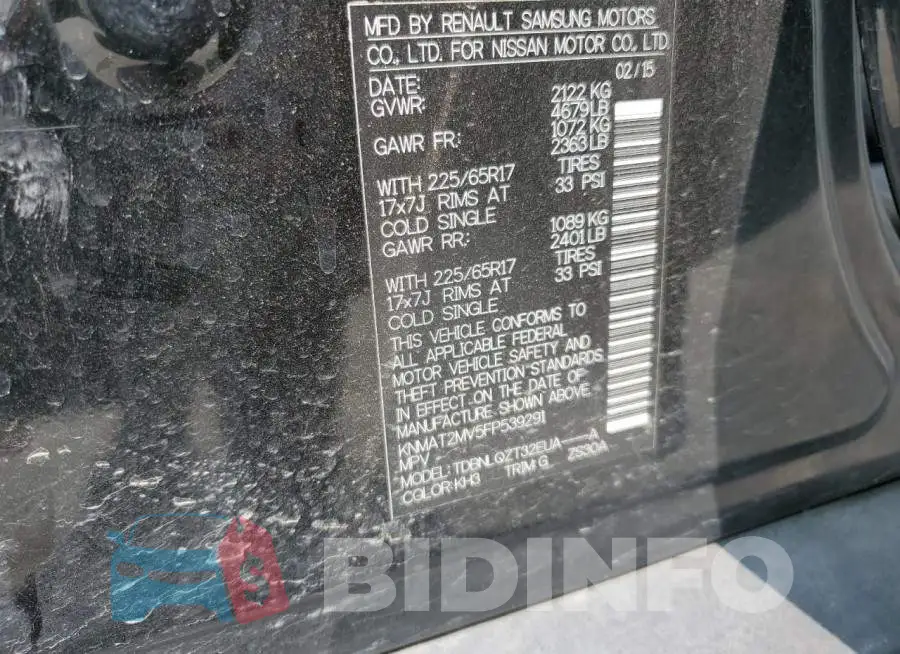 KNMAT2MV5FP539291 Photo# 14