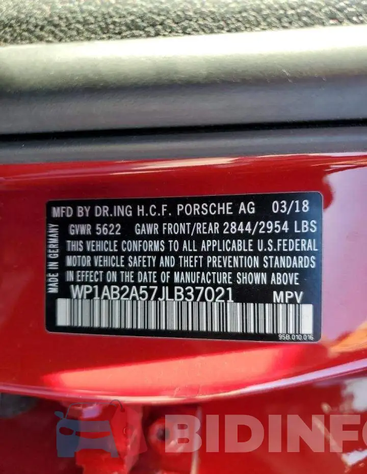 WP1AB2A57JLB37021 Photo# 13