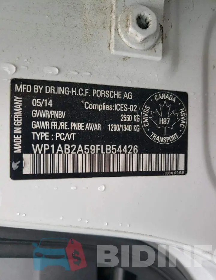 WP1AB2A59FLB54426 Photo# 13