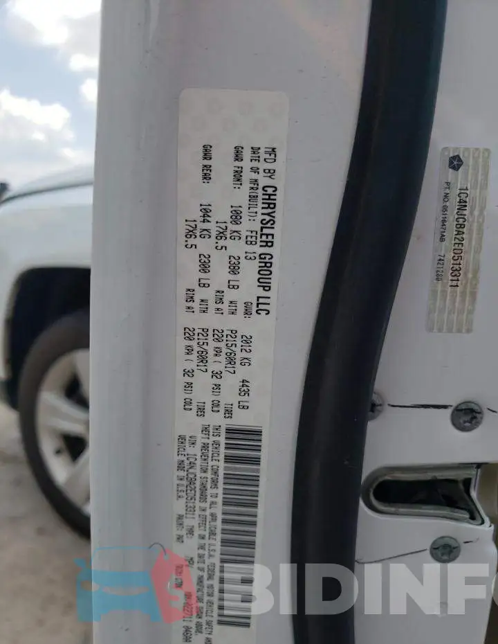 1C4NJCBA2ED513311 Photo# 13