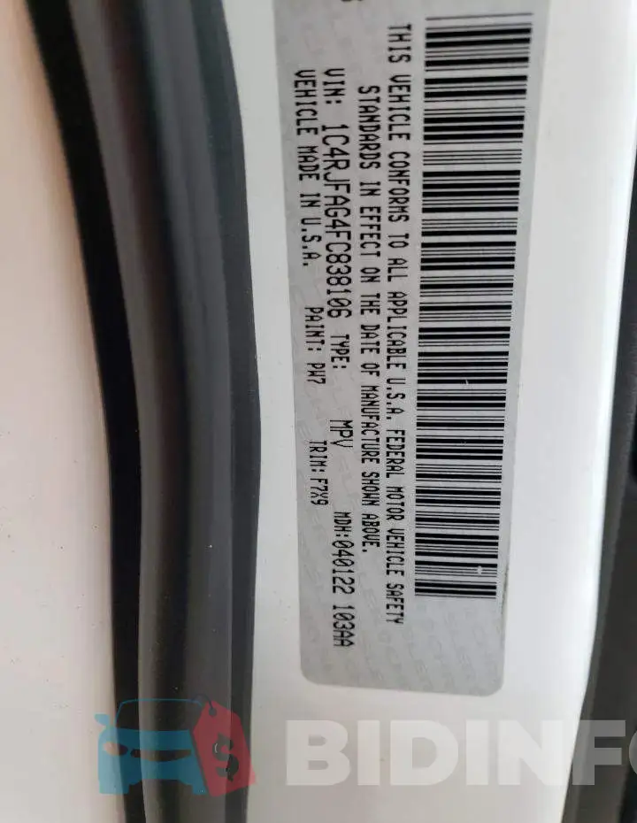 1C4RJFAG4FC838106 Photo# 12