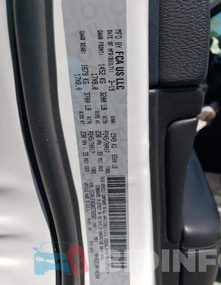 1C4RJFAG6KC726501 Photo# 13