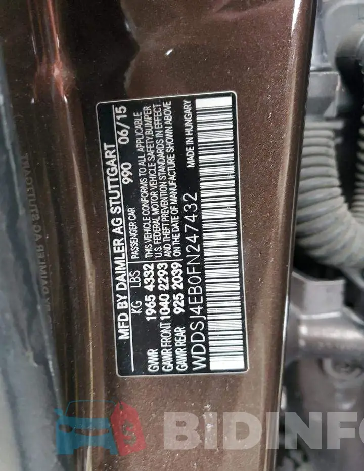 WDDSJ4EB0FN247432 Photo# 12