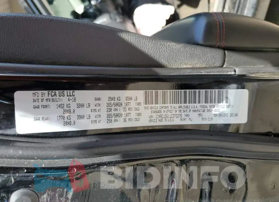 1C4RDJDG1JC372276 Photo# 12
