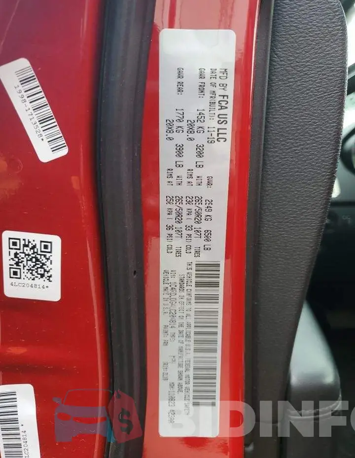 1C4RDJDG4LC204814 Photo# 13