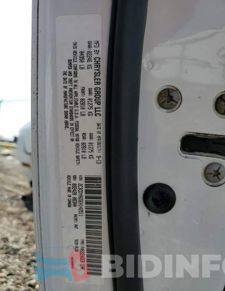 2C3CDYAG5EH142511 Photo# 12