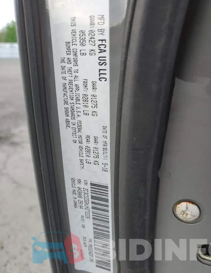2C3CDZGGXJH272226 Photo# 13