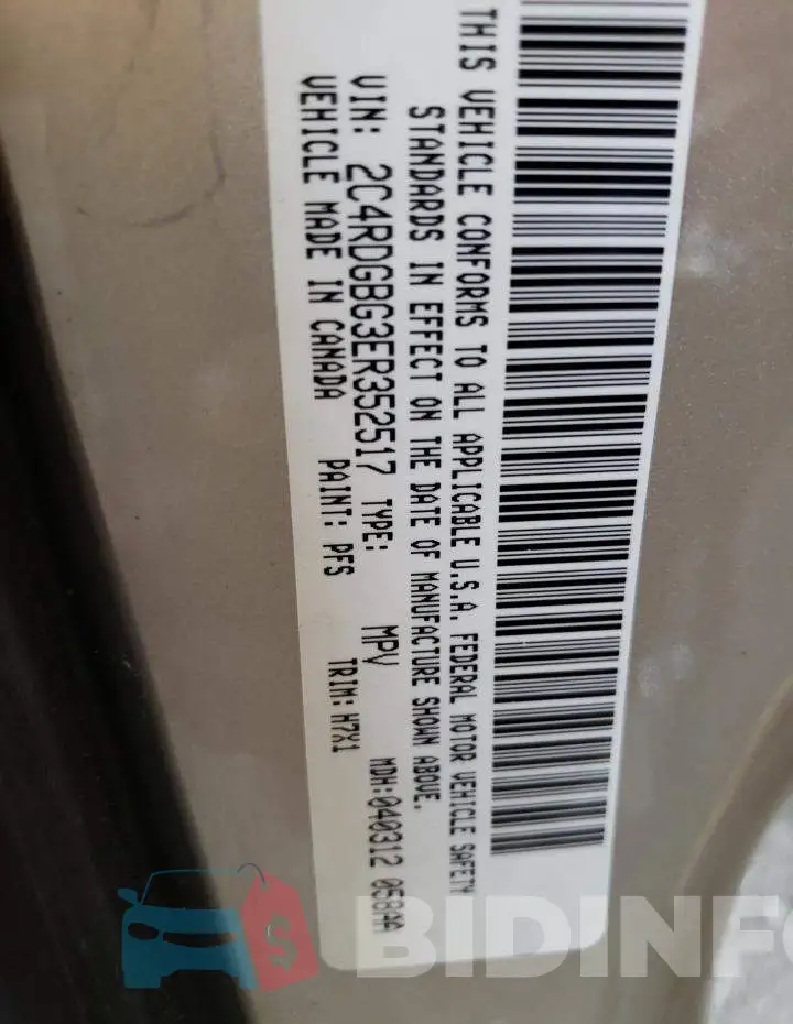 2C4RDGBG3ER352517 Photo# 14