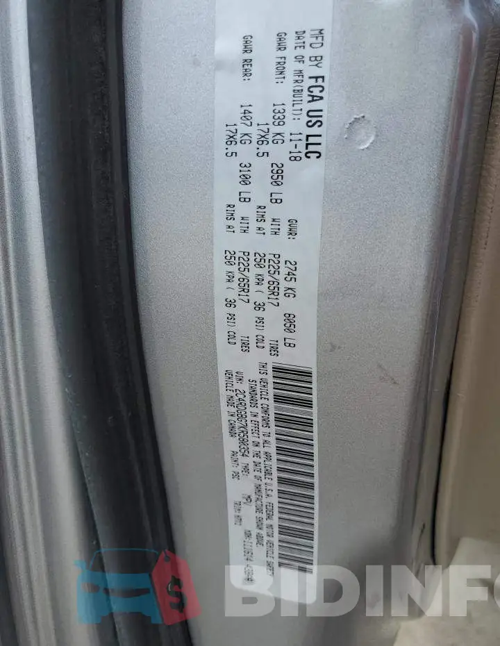 2C4RDGBG7KR580354 Photo# 13