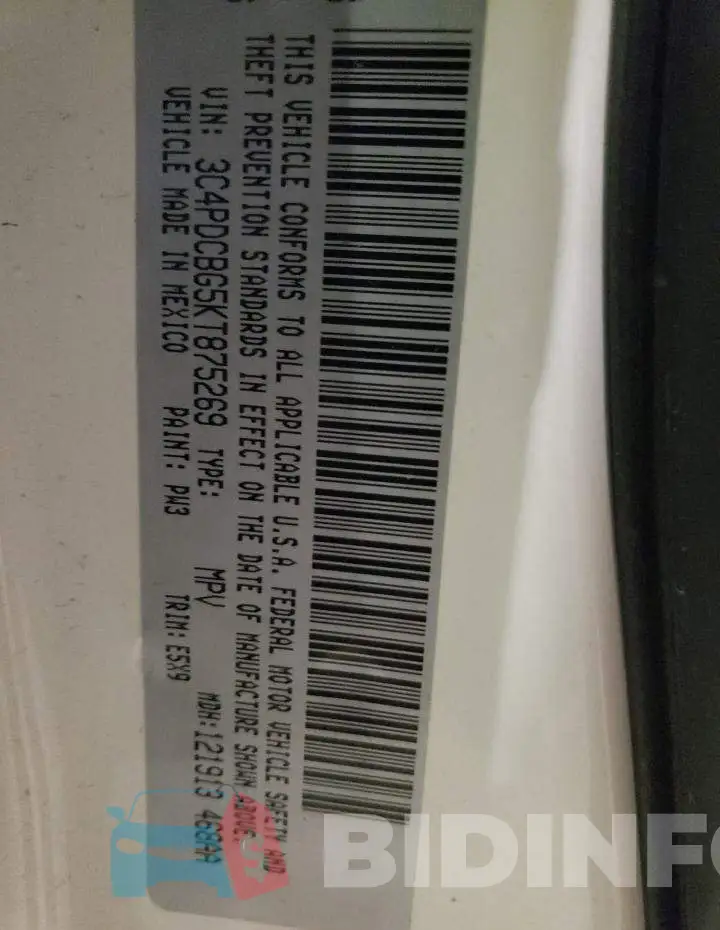 3C4PDCBG5KT875269 Photo# 12