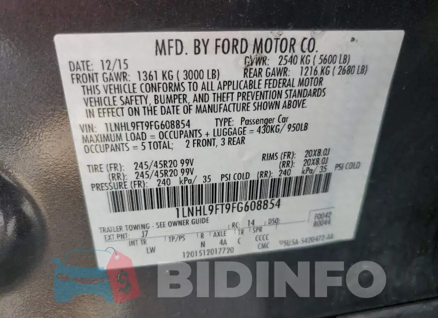 1LNHL9FT9FG608854 Photo# 12