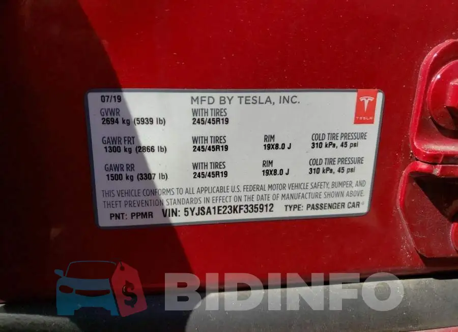 5YJSA1E23KF335912 Photo# 12