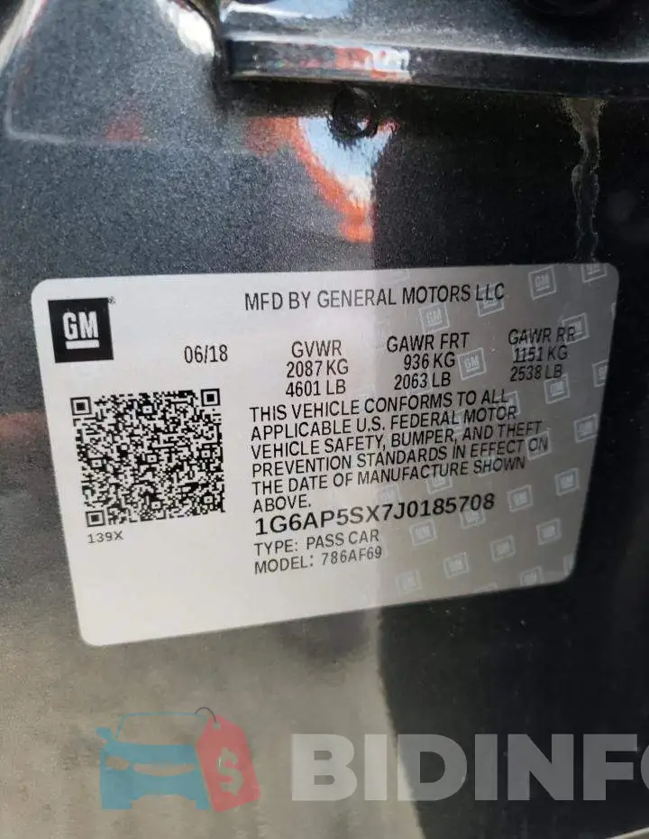 1G6AP5SX7J0185708 Photo# 12