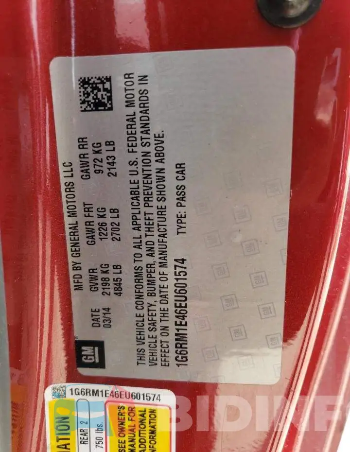 1G6RM1E46EU601574 Photo# 12