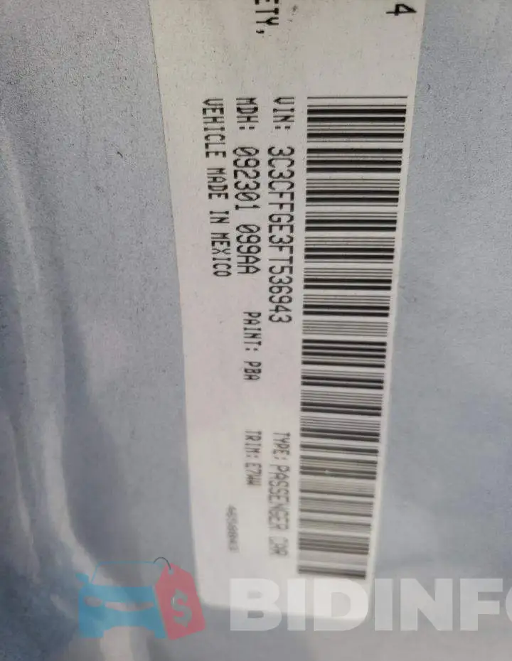 3C3CFFGE3FT536943 Photo# 12