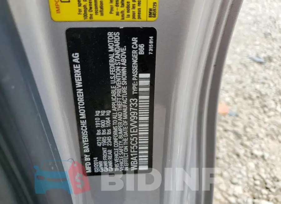 WBA1F5C51EVV99733 Photo# 12