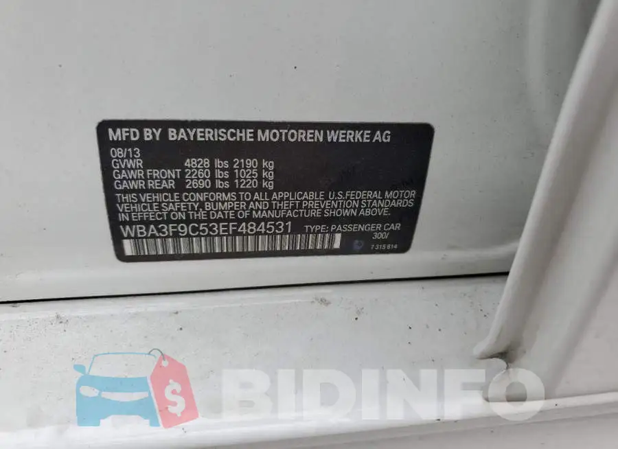 WBA3F9C53EF484531 Photo# 12