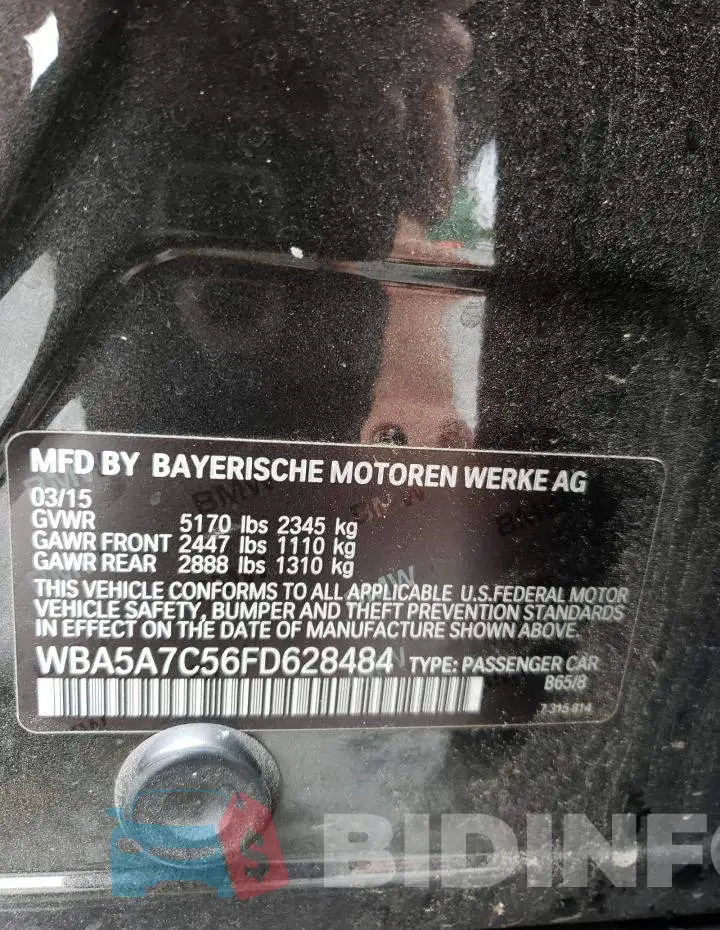 WBA5A7C56FD628484 Photo# 12