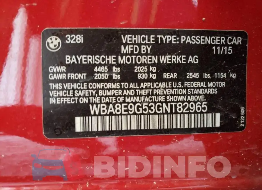 WBA8E9G53GNT82965 Photo# 12