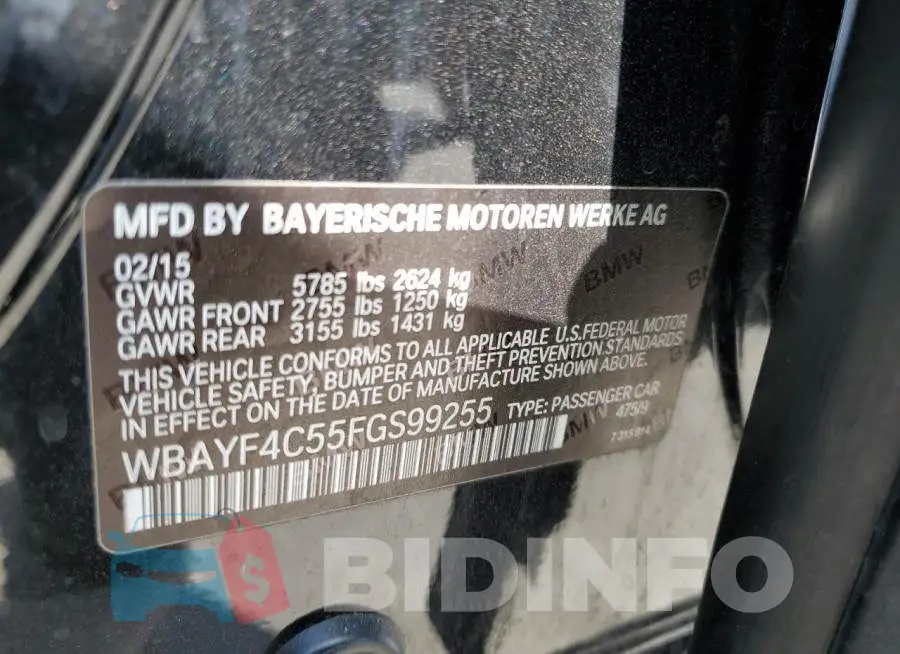 WBAYF4C55FGS99255 Photo# 12