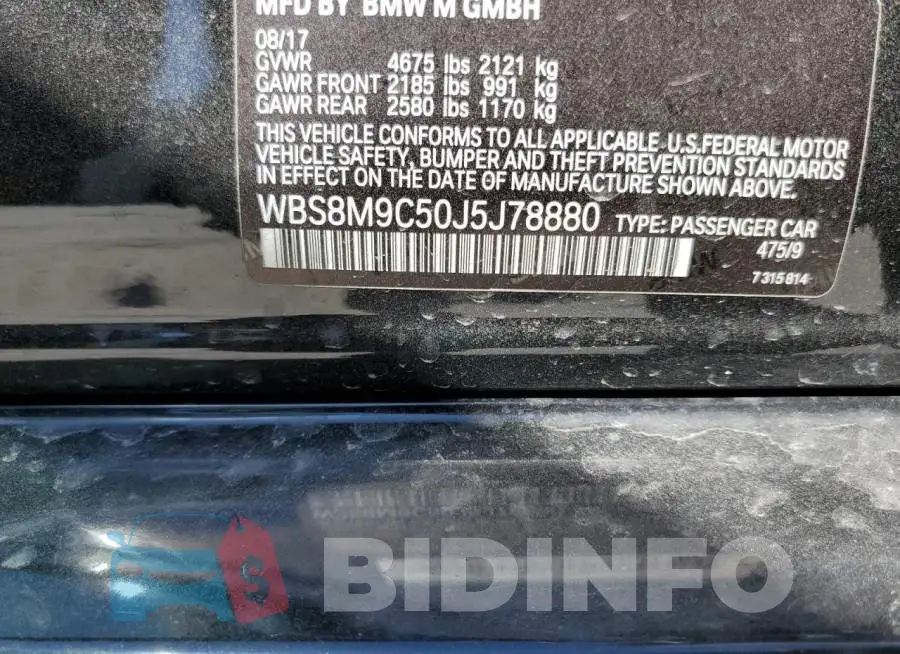 WBS8M9C50J5J78880 Photo# 12