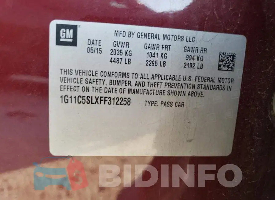 1G11C5SLXFF312258 Photo# 12