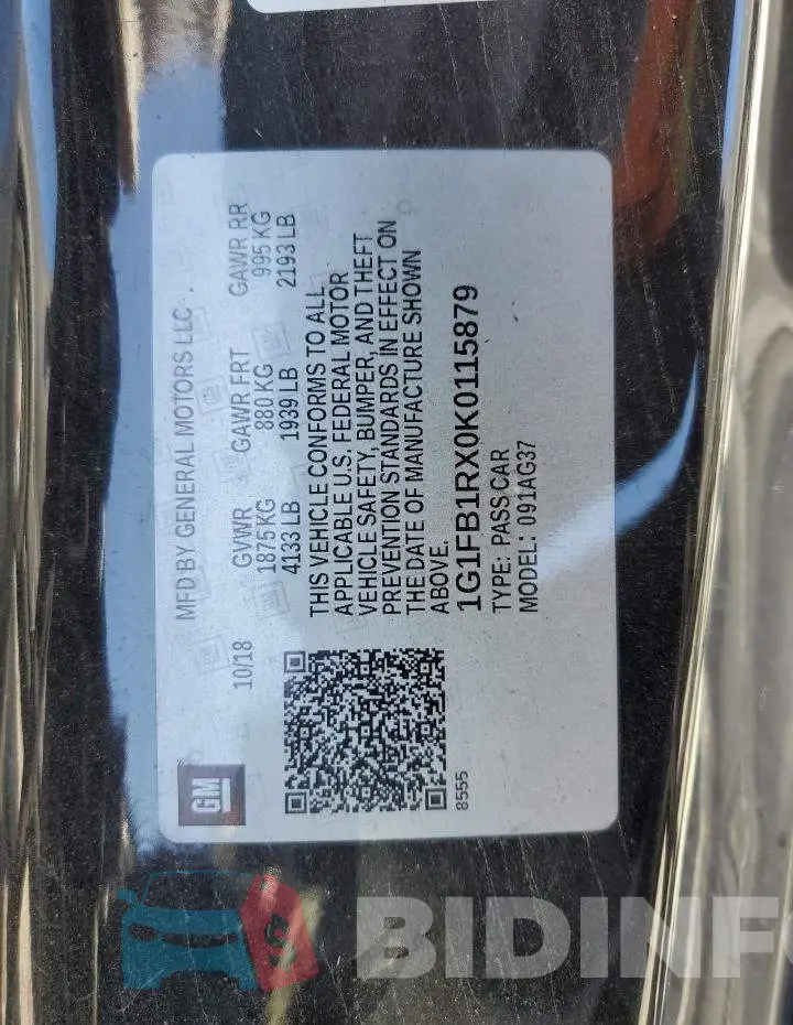 1G1FB1RX0K0115879 Photo# 12