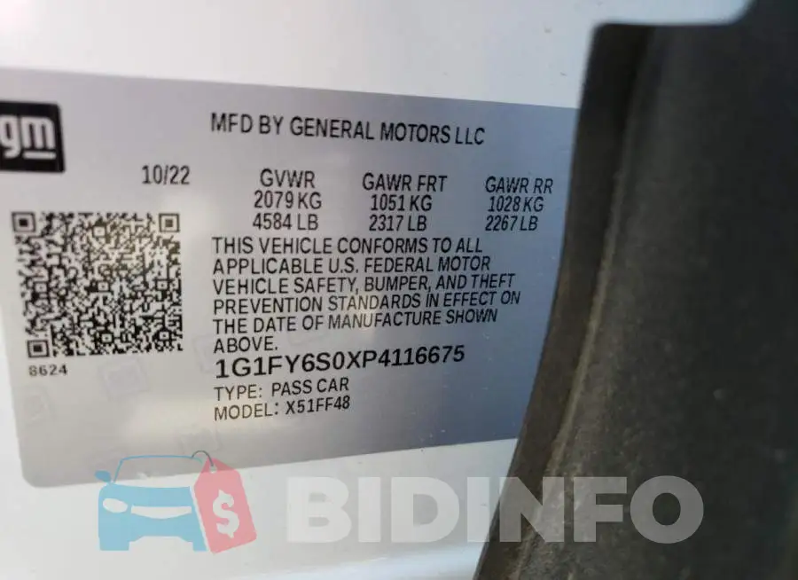 1G1FY6S0XP4116675 Photo# 13