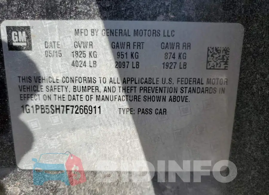1G1PB5SH7F7266911 Photo# 12