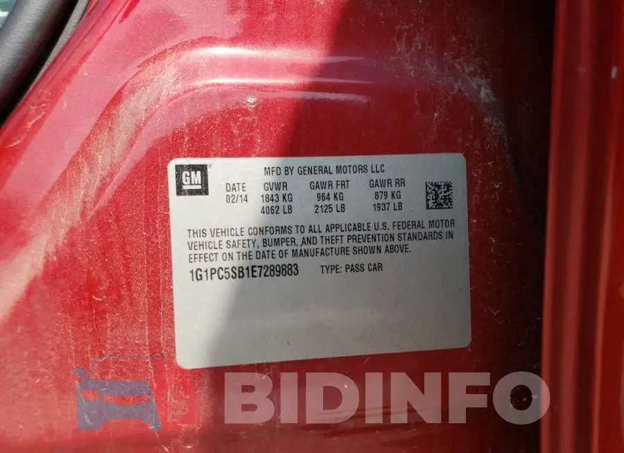 1G1PC5SB1E7289883 Photo# 12