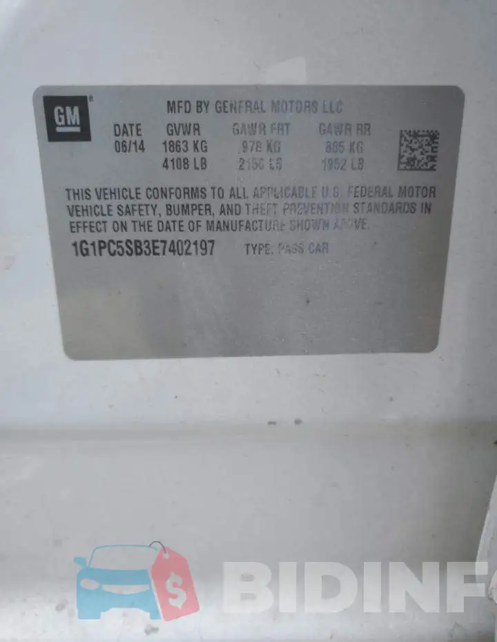 1G1PC5SB3E7402197 Photo# 12