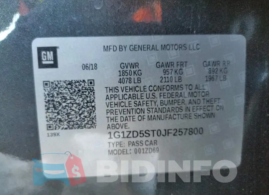 1G1ZD5ST0JF257800 Photo# 12